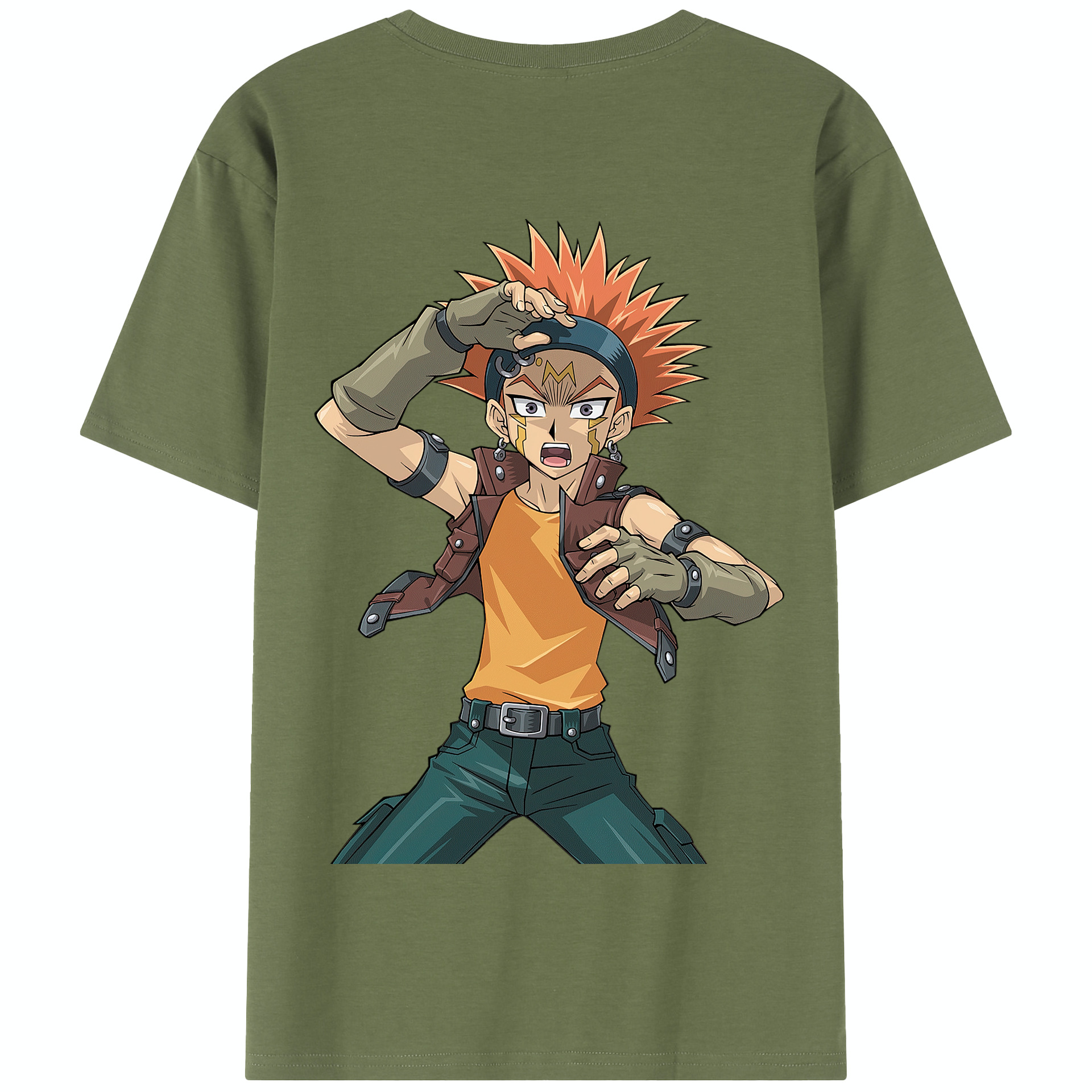 （画像用） 遊☆戯☆王 Yu-Gi-Oh! 綿100％半袖Tシャツ（背面プリント）